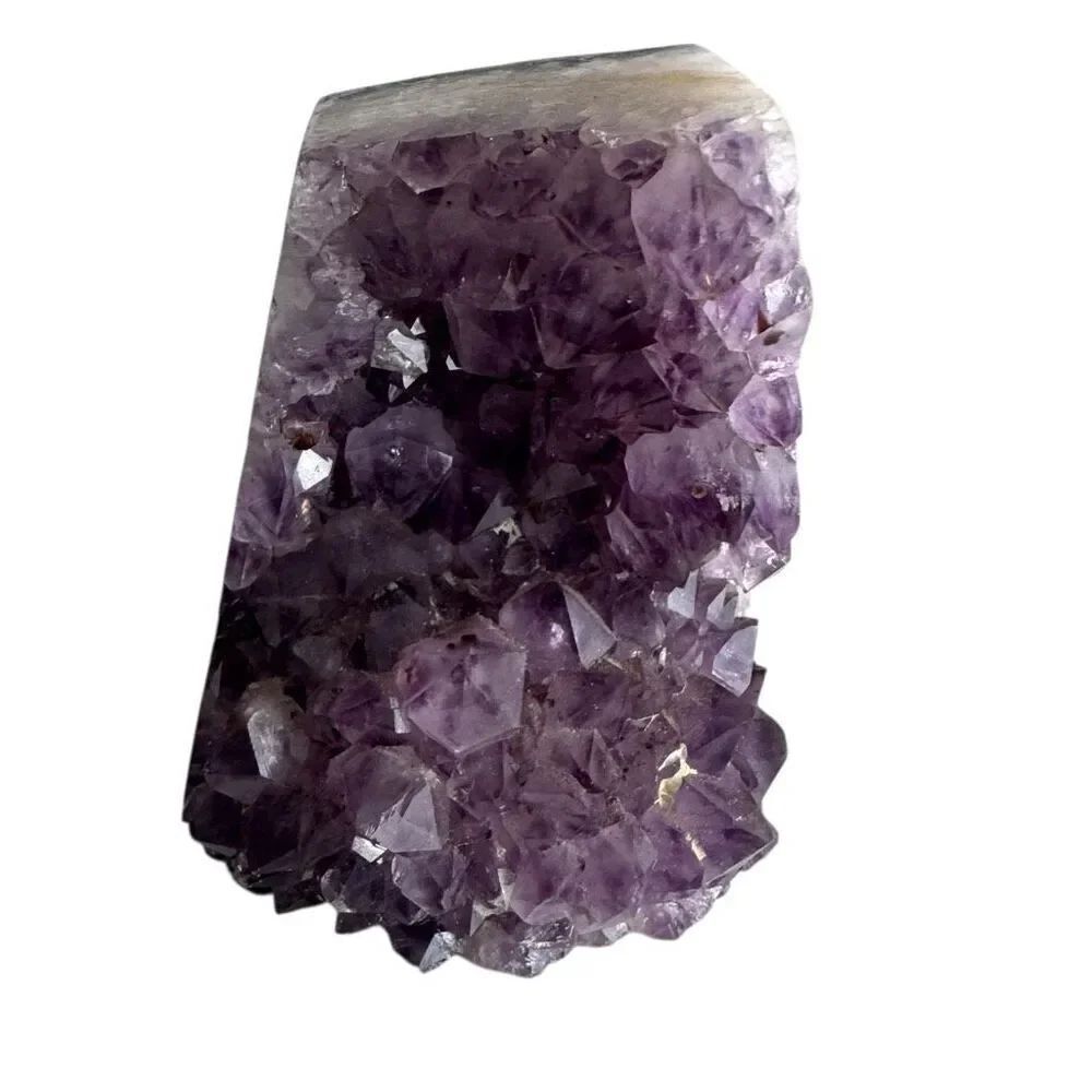 Natural Amethyst Quartz Crystal Cluster Calcite Geode